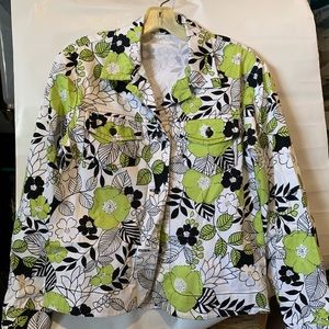 Fun black white green jacket
